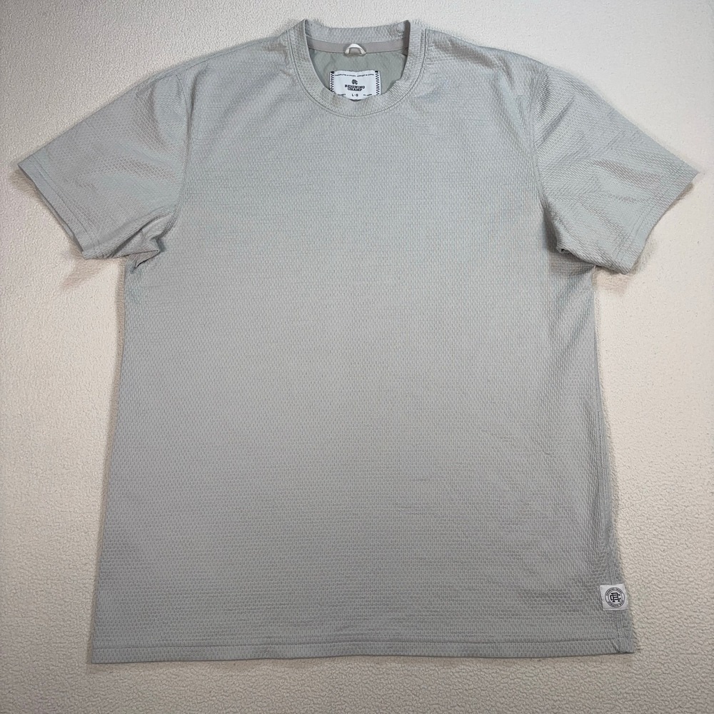 Reigning Champ Lightweight T-Shirt Men's L Light Gray Polyester Perforated Gym